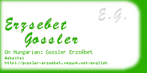 erzsebet gossler business card